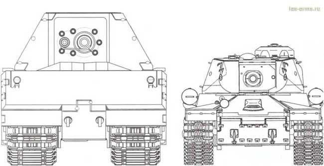 Сравнительные размеры танков Maus и ИС-2