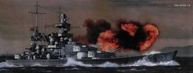 «Scharnhorst» ведет бой